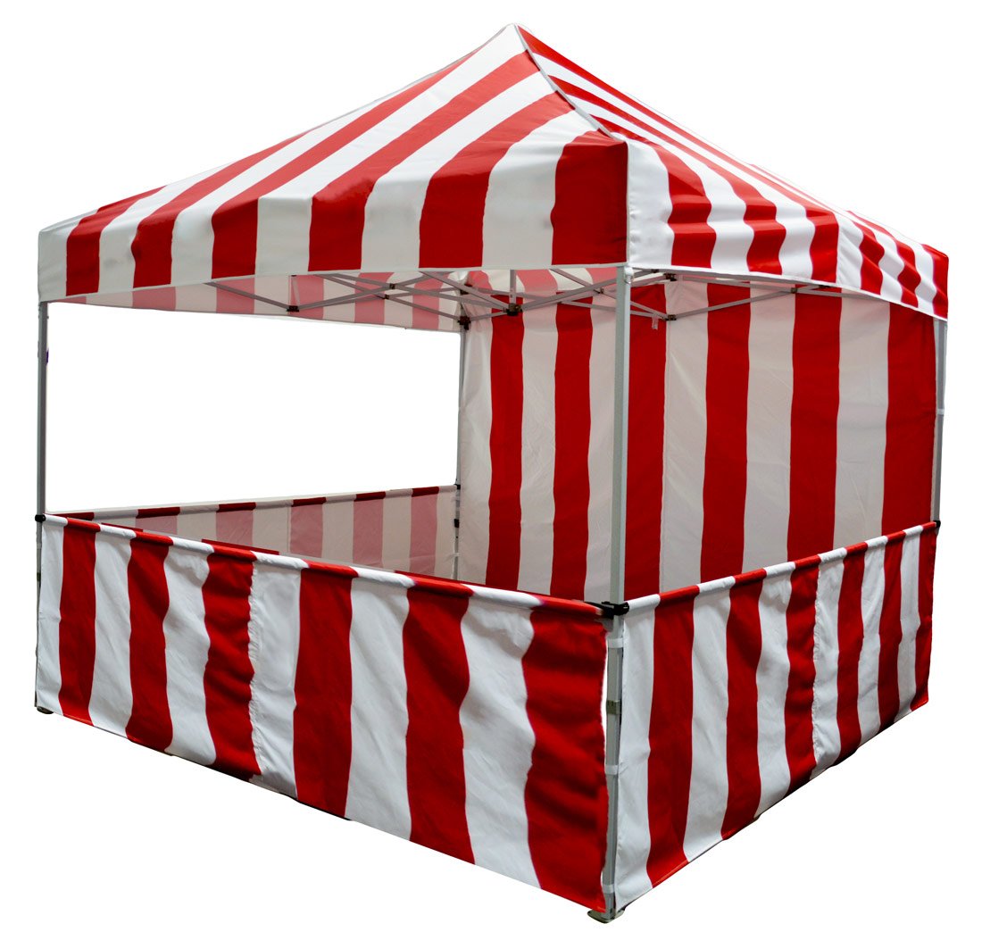 Carnival themed canopy for rent as a carnival game booth rental